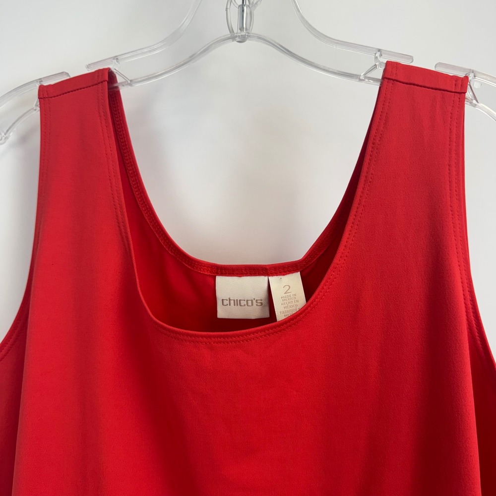 Chicos Set of Two Microfiber Contemporary Tank Basic Knit Blue Red Women's 2 L - Picture 14 of 16